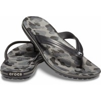 Dámské a pánské žabky Crocs Crocband Seasonal Graphic Flip, Slate Grey / Black [4]