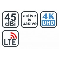 Aktivní DVB-T/T2 pokojová anténa EVOLVEO Xany 2A LTE s LTE filtrem (1)