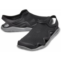 Pantofle (nazouváky) Crocs Swiftwater Mesh Wave, Black / Slate Grey [5]