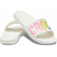 Dámské pantofle Crocs Sloane Logo Mania Slide, White [4]