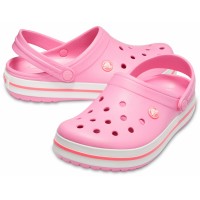 Dámské pantofle (nazouváky) Crocs Crocband Clog, Pink Lemonade / White [6]