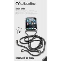 Transparentní zadní kryt Cellularline Neck-Case s černou šňůrkou na krk pro Apple iPhone 11 Pro [2]