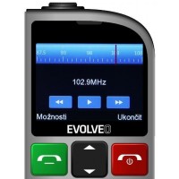 EVOLVEO EasyPhone FM, mobilní telefon pro seniory s nabíjecím stojánkem (stříbrná barva) [5]
