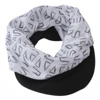 Sportovní šátek s flísem SULOV, bílo-černý (2)