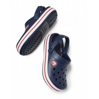 Dámské a juniorské pantofle (nazouváky) Crocs Crocband Kids, Navy / Red [6]