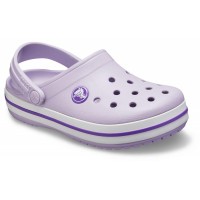 Damské a juniorské pantofle Crocs Crocband Juniors - Lavender/Neon Puprle [1]