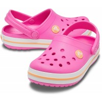 Dětské pantofle (nazouváky) Crocs Crocband Kids, Electric Pink/Cantaloupe [4]