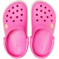 Dětské pantofle (nazouváky) Crocs Crocband Kids, Electric Pink/Cantaloupe [5]
