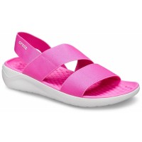 Dámské sandály Crocs LiteRide Stretch Sandal Women - Electric Pink/Almost White [2]