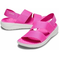 Dámské sandály Crocs LiteRide Stretch Sandal Women - Electric Pink/Almost White [5]
