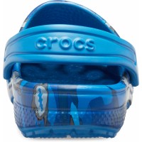 Dětské nazouváky (pantofle) Crocs Classic Shark Clog Kids - Prep Blue [2]