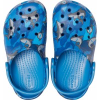 Dětské nazouváky (pantofle) Crocs Classic Shark Clog Kids - Prep Blue [5]