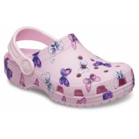 Dětské nazouváky (pantofle) Crocs Classic Shark Clog Kids - Ballerina Pink [1]