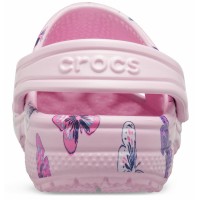Dětské nazouváky (pantofle) Crocs Classic Shark Clog Kids - Ballerina Pink [2]