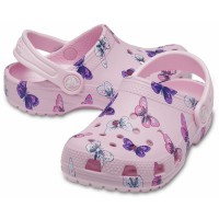 Dětské nazouváky (pantofle) Crocs Classic Shark Clog Kids - Ballerina Pink [4]