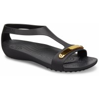 Dámské sandály Crocs Serena Metallic Bar Sandal - Black [1]