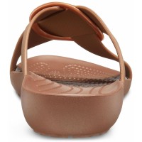Dámské pantofle (nazouváky) Crocs Serena Cross Band Slide - Bronze [2]