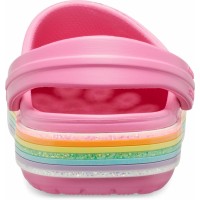 Dětské nazouváky (pantofle) Crocs Crocband Rainbow Glitter Kids - Pink Lemonade [2]