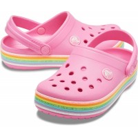 Dětské nazouváky (pantofle) Crocs Crocband Rainbow Glitter Kids - Pink Lemonade [4]