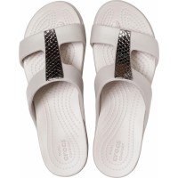 Dámské pantofle (nazouváky) Crocs Monterey Metallic Slip-On - Silver/Platinum [6]
