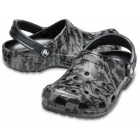 Pánské pantofle (nazouváky) Crocs Classic Printed Camo Clog - Black [5]