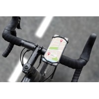Silikonový držák mobilního telefonu na kolo FIXED Bikee, černý [10]