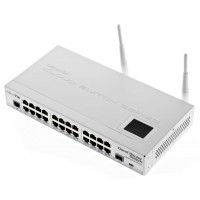 MikroTik RouterBOARD CRS125-24G-1S-2HnD with Atheros AR9344 CPU, 128MB RAM, 24xGigabit LAN, 1xSFP, RouterOS L5, LCD [2]
