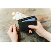 Kožená peněženka FIXED Smile Coins se smart trackerem FIXED Smile Motion, černá [5]