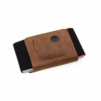 Kožená peněženka FIXED Smile Tiny Wallet se smart trackerem FIXED Smile Motion, hnědá [1]