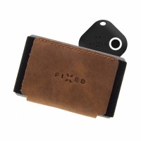 Kožená peněženka FIXED Smile Tiny Wallet se smart trackerem FIXED Smile Motion, hnědá [3]