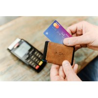 Kožená peněženka FIXED Smile Tiny Wallet se smart trackerem FIXED Smile Motion, hnědá [7]