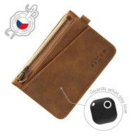 Kožená peněženka FIXED Smile Coins se smart trackerem FIXED Smile Motion, hnědá [17]