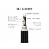Kabel AVACOM TPC-100K USB - USB Type-C, 100cm, černá [2]