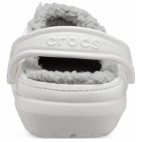 Dámské a pánské zimní nazouváky (pantofle) Crocs Classic Lined Clog - White/Grey [3]