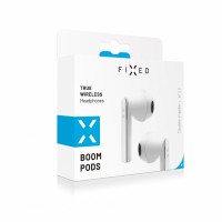 bezdrátová TWS sluchátka FIXED Boom Pods, bílá [4]