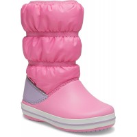 Dětské sněhule Crocs Crocband Winter Boot Kids - Pink Lemonade/Lavender [1]
