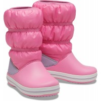 Dětské sněhule Crocs Crocband Winter Boot Kids - Pink Lemonade/Lavender [4]