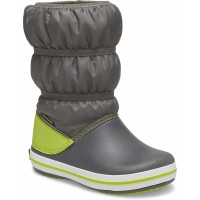 Dětské sněhule Crocs Crocband Winter Boot Kids - Slate Grey/Lime Punch [1]
