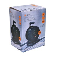 Solight prodlužovací přívod na bubnu, 4 zásuvky, 15m, černý kabel, 3x 1,0mm2 [1]