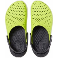 Chlapecké, dívčí a dámské nazouváky (pantofle) Crocs LiteRide Clog Juniors -  Lime Punch/Black [5]