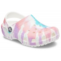 Dívčí a dámské nazouváky (pantofle) Crocs Classic Tie Dye Graphic Juniors - Fresco [2]