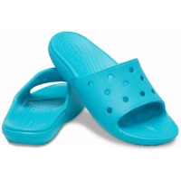 Dámské a dívčí pantofle Classic Crocs Slide Juniors - Digital Aqua [4]
