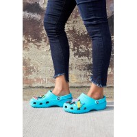 Dámské a juniorské pantofle Crocs Classic Clog Juniors - Digital Aqua [7]