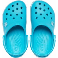 Damské a juniorské pantofle Crocs Crocband Juniors - Digital Aqua [5]