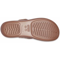 Dámské žabky na klínku Crocs Monterey Shimmer Wedge Flip - Bronze [3]