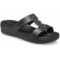 Dámské sandály na klínku Crocs Monterey Shimmer Slip-On Wedge - Black [1]