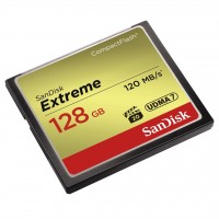 SanDisk Extreme CF 128 GB 120 MB/s zápis 85 MB/s UDMA7 [1]
