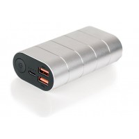 Verbatim Dual Powerbank QC3 10000mAh, 2x USB-A 3.0 + USB-C PD, Metal Grey/ Silver [4]