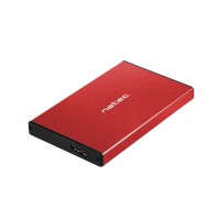 Externí box pro HDD 2,5" USB 3.0 Natec Rhino Go, červený, hliníkové tělo [4]