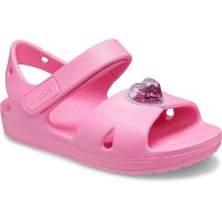Dívčí a holčičí sandály Crocs Classic Cross-Strap Charm Sandal Kids - Pink Lemonade [2]